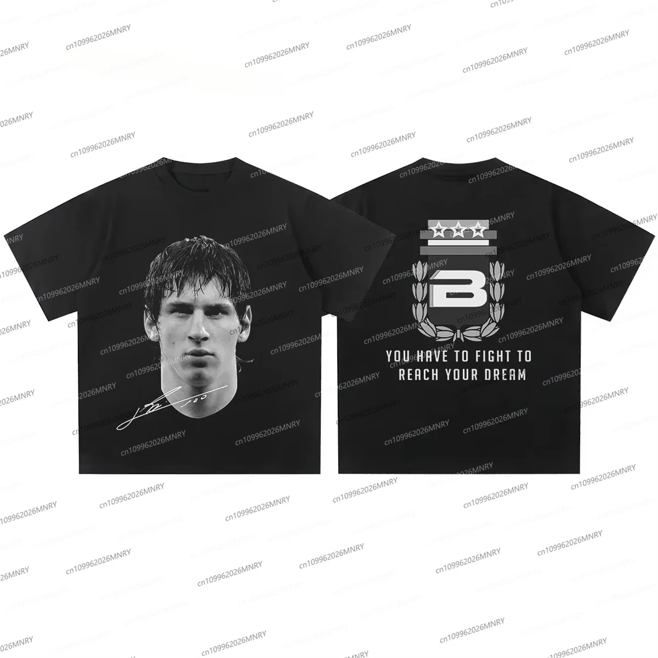 Cristiano Ronaldo Neymar Lionel Messi Football Superstar Portrait Woman tshirt Men Women Cotton Loose Girls Tshirt  Short Sleeve