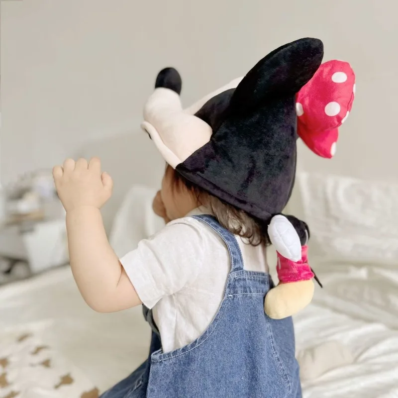 NEW Disney 3D Hat Mickey Minnie Winter Plush Insulation Cold-proof Cute Cartoon Fashionable and Funny Lovers Parent-child Gift