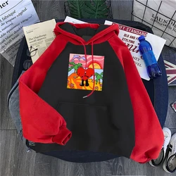 Bad Bunny Sad Love Heart Beach Sun Dolphin Palm Tree Hoodies Female Loose All-Match Sweatshirts Crewneck Fleece Raglan Hoody