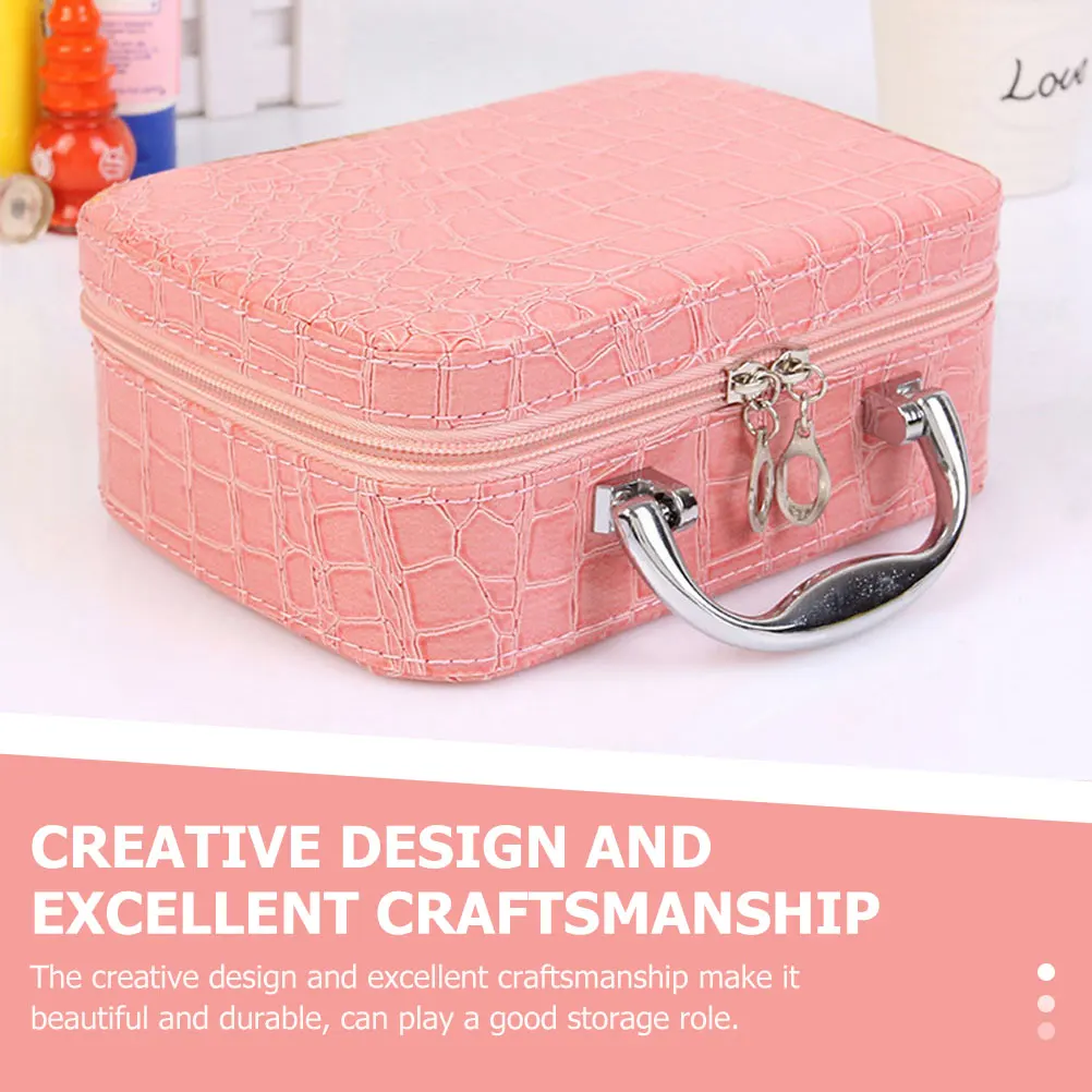 

Stone Pattern Case Large Capacity Women Makeup Travel Organizer Synthetic Toiletry Bag Portable Hanging