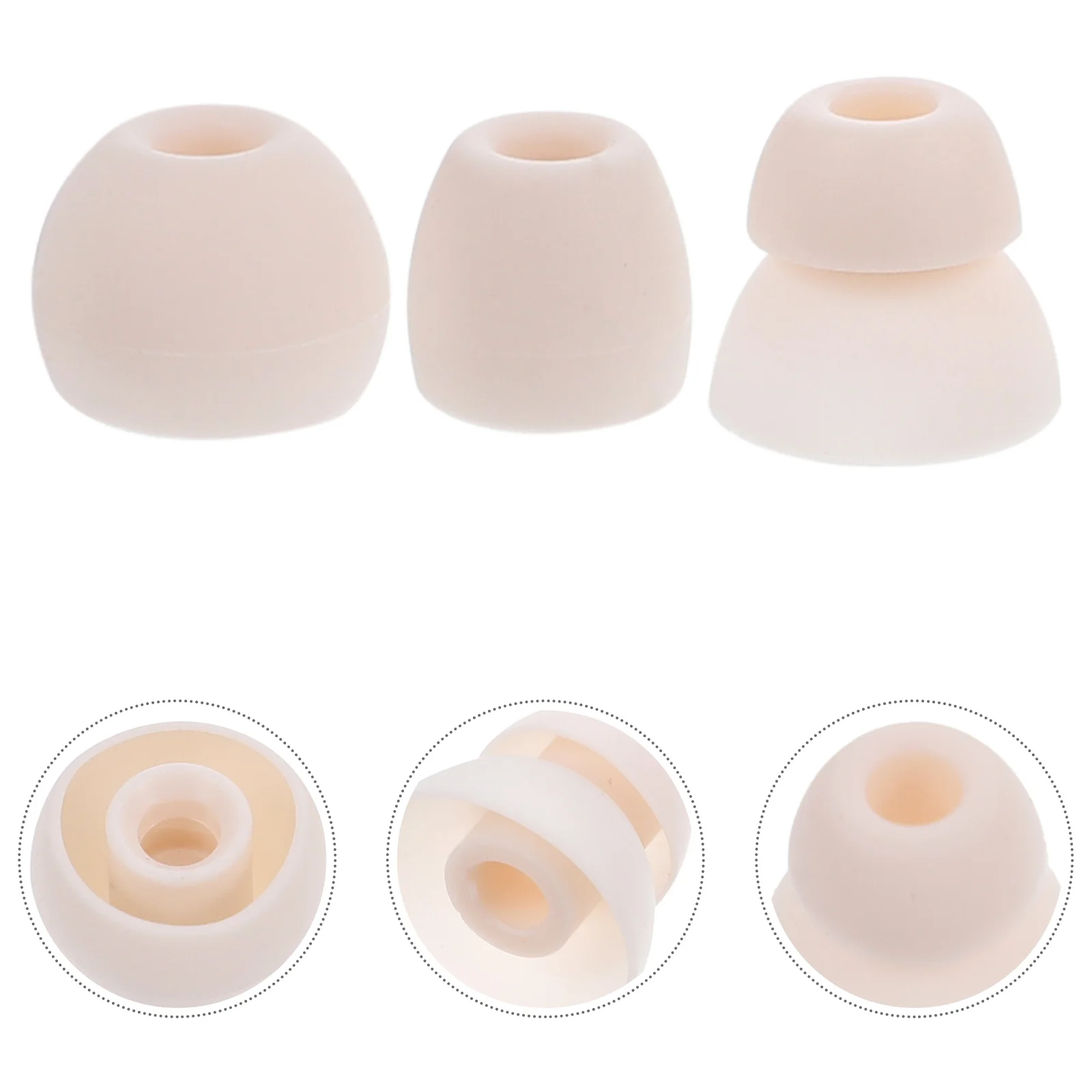 

8pcs Earphone Earbuds Cover Silicone Tips Sleeve Plugs For Running Cycling Gym Noise Isolating Soft Replaceable