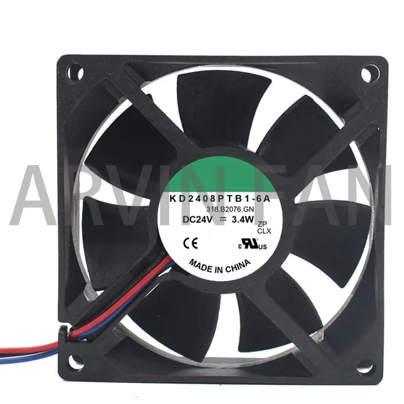 KD2408PTB1-6A 24V 3.4W 8025 80*80*25MM 80MM 4900RPM ventola di raffreddamento del ventilatore del Computer