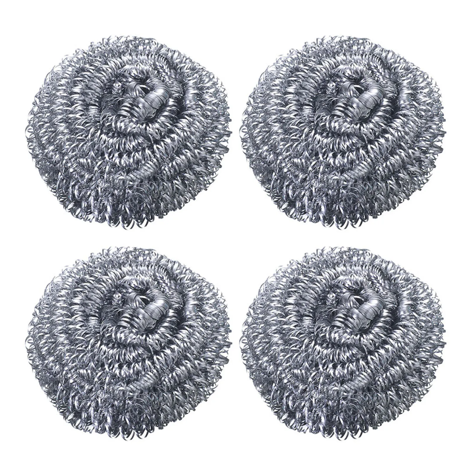 Stainless Steel Kitchen Scourer Balls Metal Sponge For Washing Pots And Pans Household Goods Cookware Cleanup Item Sink Scrubber