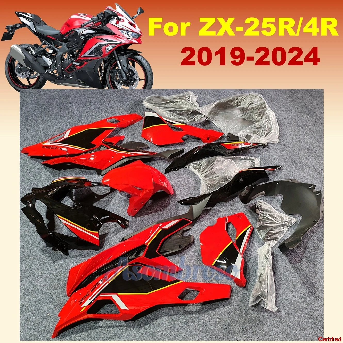 Motorcycle Fairings Kits Fit For ZX-4R 2019 2020 2021 2022 2023 2024 ZX-25R ZX 4RR 19 20 21 22 23 24 ZX 25R Bodywork Panels