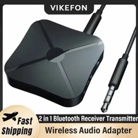VIKEFON KN319 Car 2 in 1 Bluetooth Transmitter Receiver Stereo Audio Receiver Converter Wireless Adapter With RCA 3.5MM AUX
