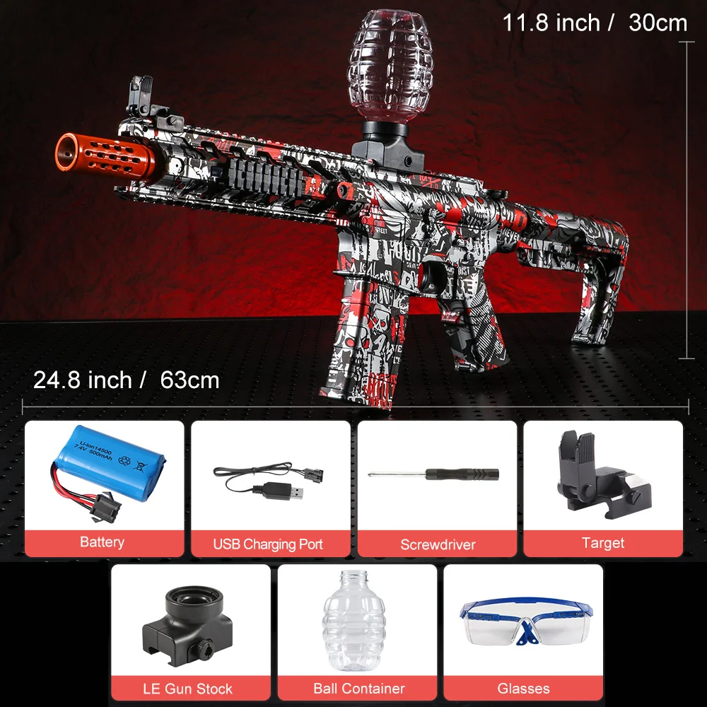 M416 Electric Ball Blaster Toy Gun - High-Speed, Rechargeable Automatic Outdoor Toy for Team Family Activities(Bullets Excluded)