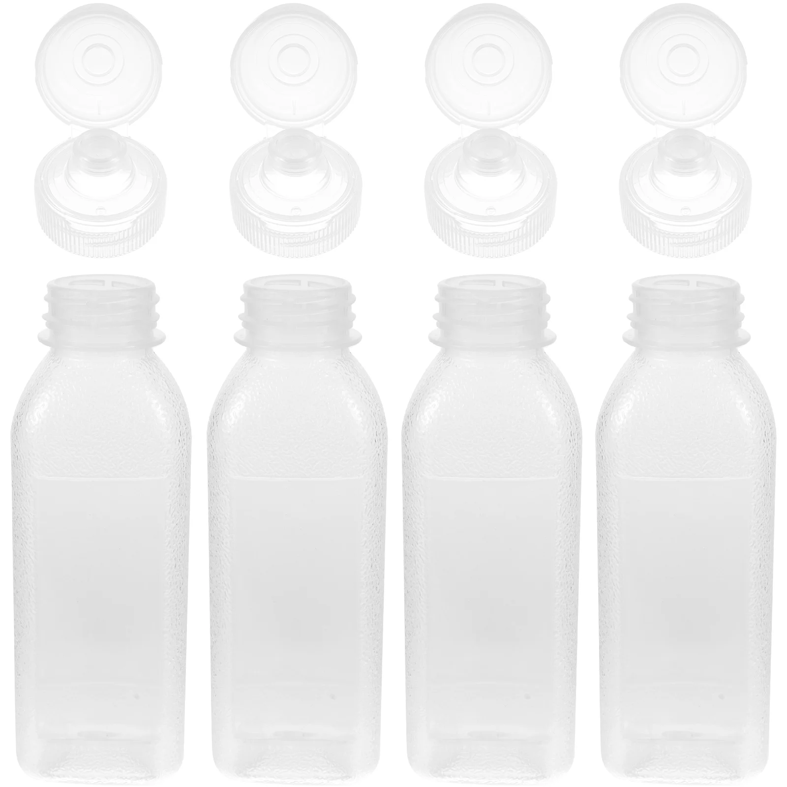

4Pcs Oil Bottle Kitchen Dispenser PP Squeeze Sauce Plastic Container Storage Various Sauces Transparent Remaining