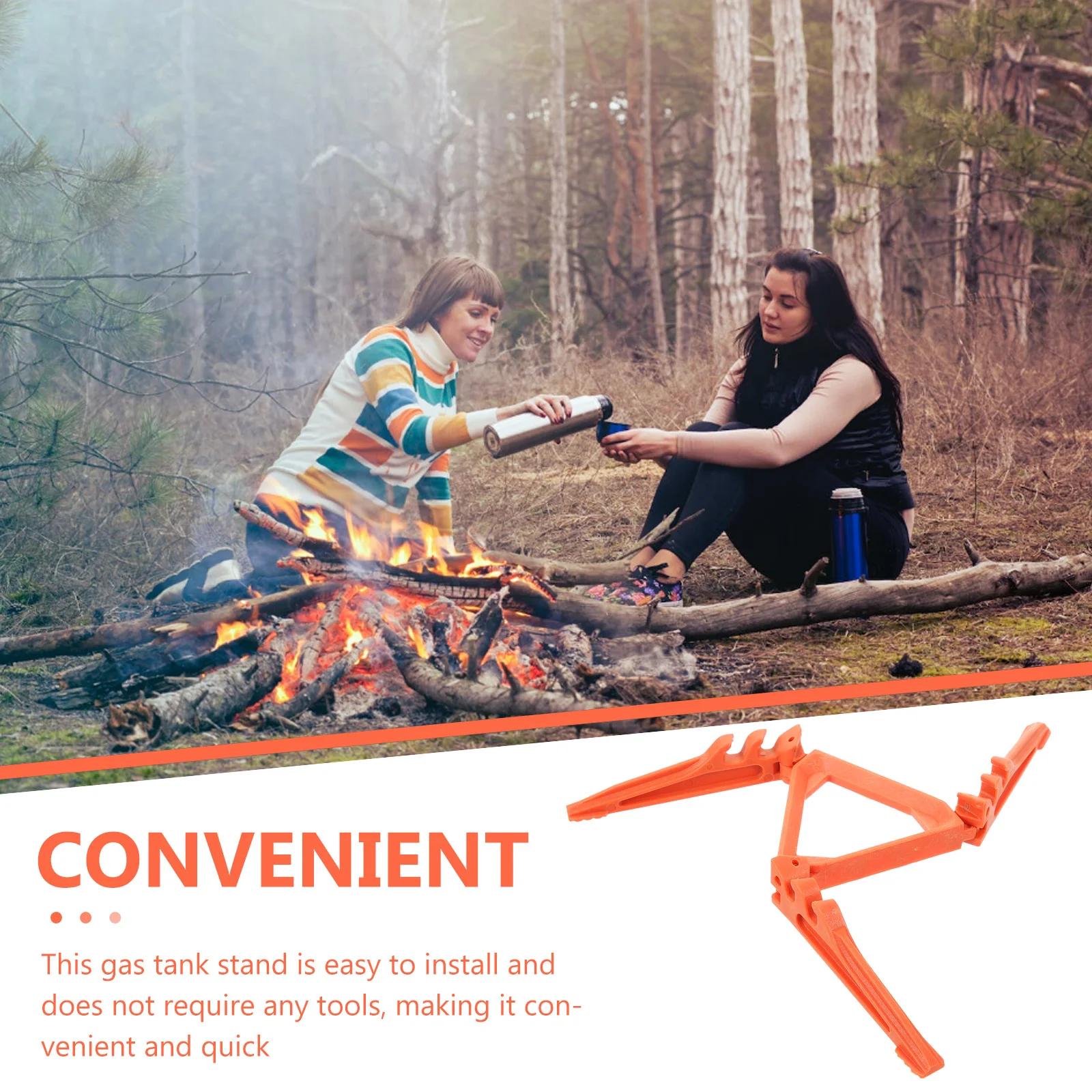 

Outdoor Gas Tank Bracket Camping Propane Rack Nylon Holder Cylinder Stand Durable Stable Lightweight for Wild Cooking