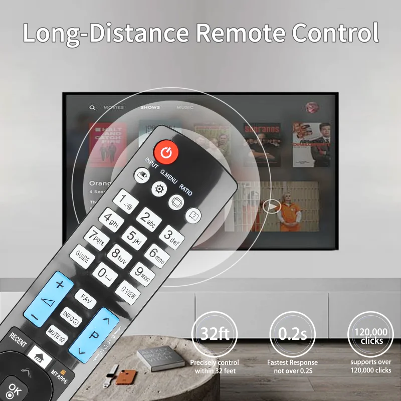 AKB74455401 pour remplacement de télécommande LG, pour LG Smart TV 32LF630V 40LF630 40LF630V 43LF630V 49LF630V 49UF6907 32LF630V-ZA