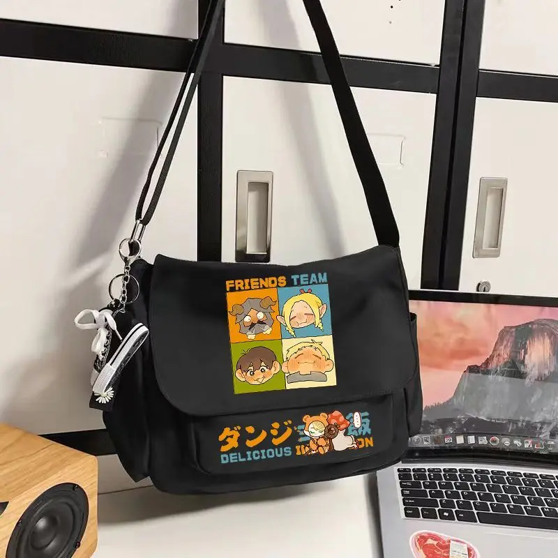Delicious in Dungeon Marcille Chilchuck Falin Messenger Bag Hochwertige Animation Cartoon Schultertasche für Schüler – Detail 3