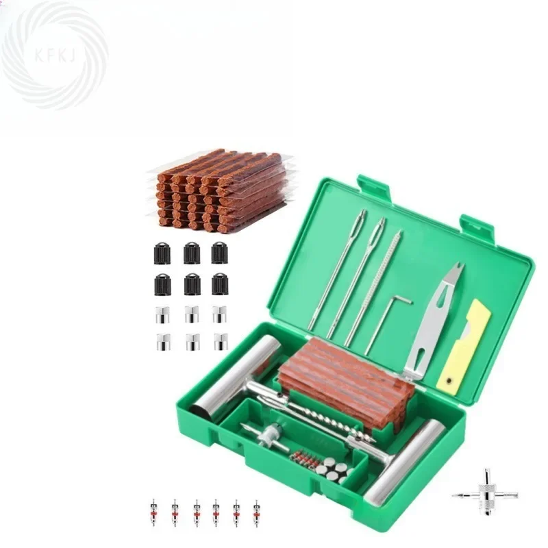 

Hot For 33pcs Tubeless Tire Repair Kit Heavy Duty Emergency Tools Car Van Motorcycle Bike