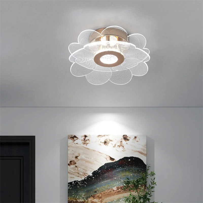 Plafonnier en acrylique nordique pour chambre à coucher, lustres Ludeviation, plafonniers dorés élégants, couloir, Everakroom