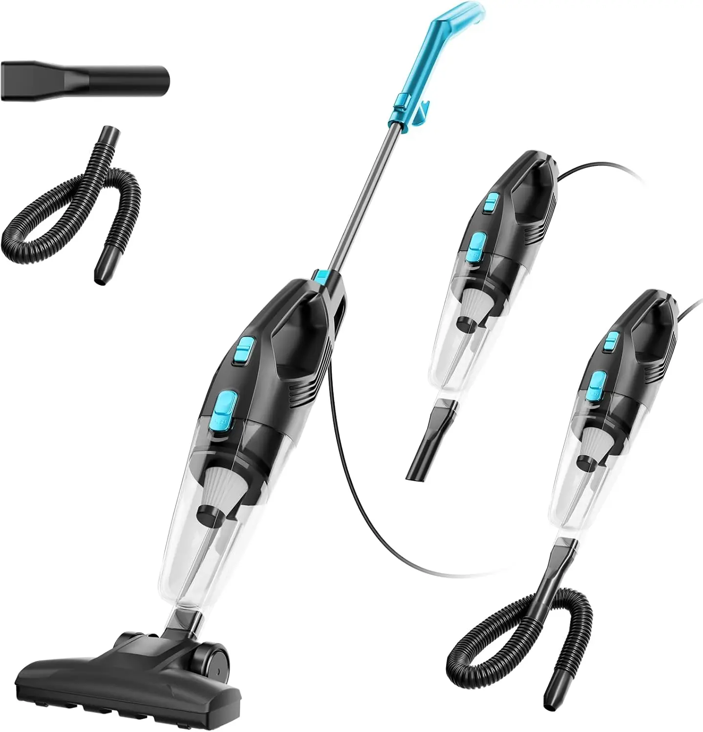 Lightweight Corded Stick Vacuum Cleaner with 450W Motor, 16.4Ft Cord for Home Floors and Pet Hair