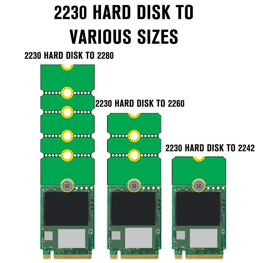 SSD Adapter Card NGFF M.2 SSD 2230/2242/2260 To 2280 Size Conversion Card/Extension Board Desktop Motherboards Laptops