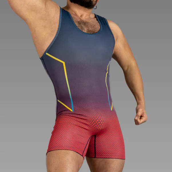 Wrestling Singlets Suit Boxing Triathlon One Piece Bodysuit Iron Men Swimwear Gym Sport Fitness Skinsuit Sleeveless Running Wear