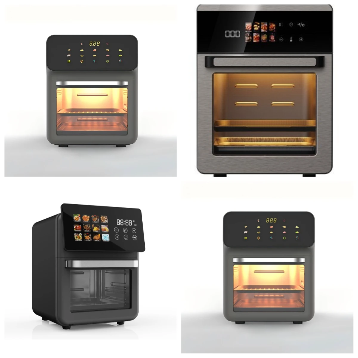 Large-capacity Intelligent Visual Air Fryer, Multi-functional Household No-turn-over Electric Fryer, Oven Integrated