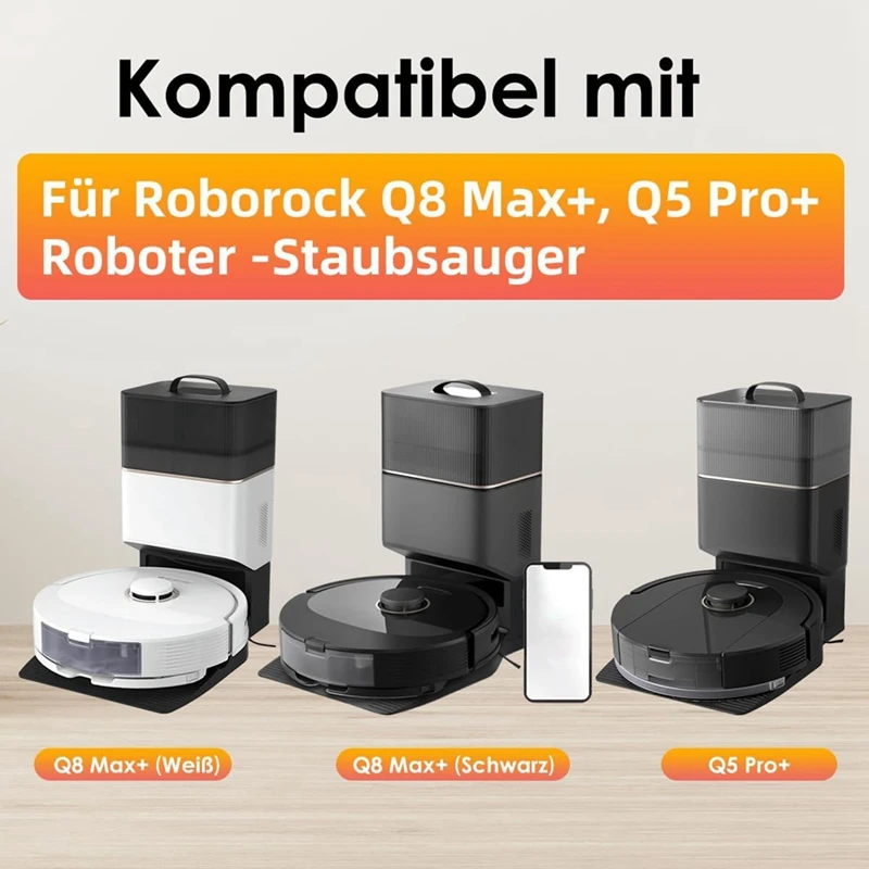 Запчасти для Roborock Q8 Max, Q8 Max +,Q5 Pro, сменные детали, аксессуары, основная боковая щетка, Hepa фильтр, Швабра, пылесборник