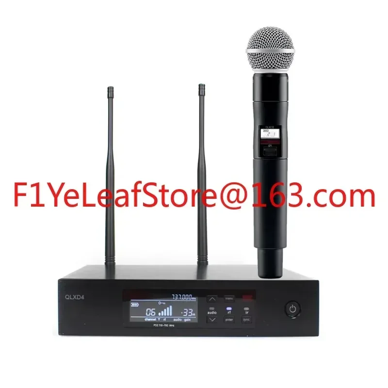Vendite caldeMicrofono dinamico portatile wireless professionale QLXD4 karaoke in chiesa per conferenze