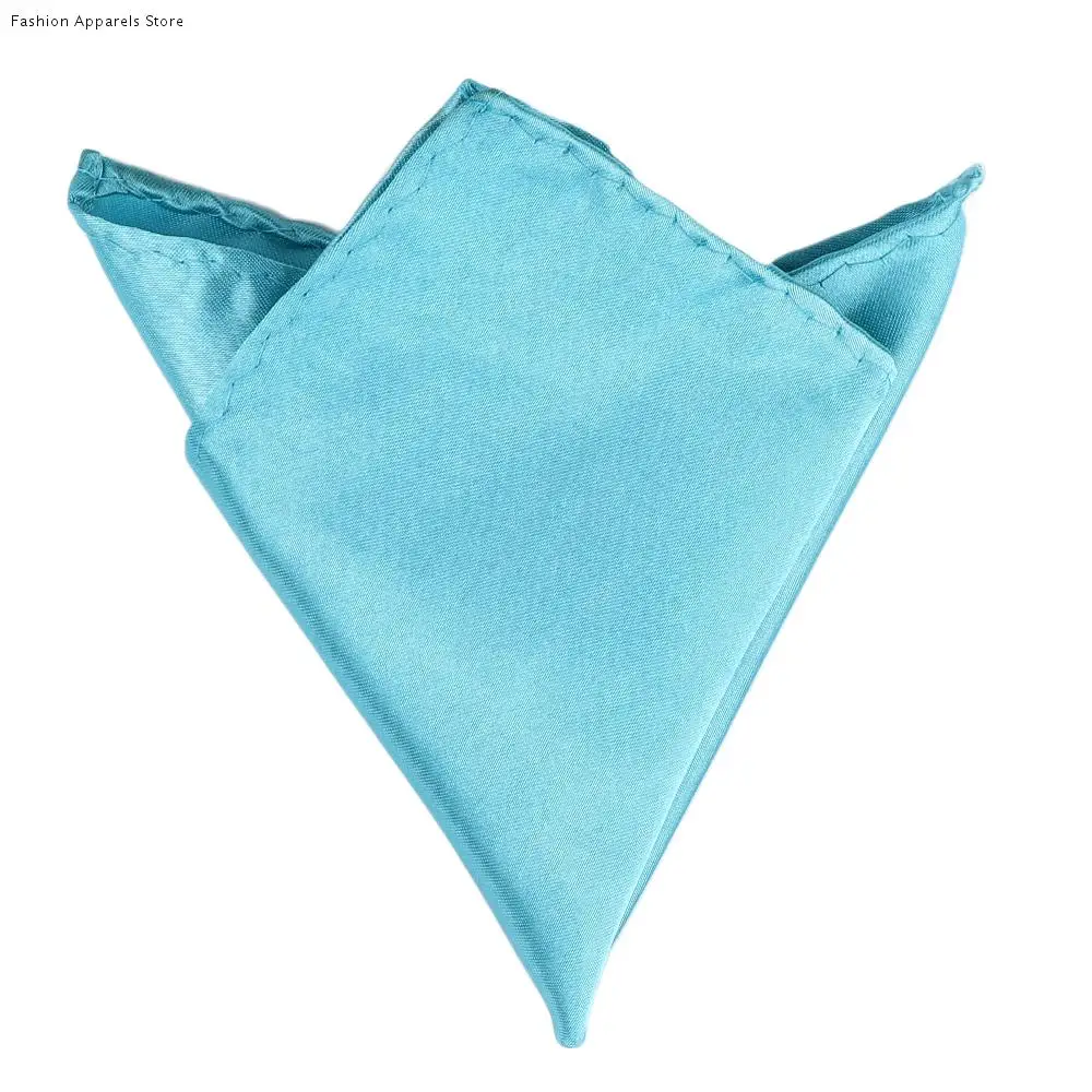 Raso Moda Signori Raso Pianura 15 Colori Pianura Solido Abito Formale Hanky Uomo Fazzoletto Solido Tasca Quadrato Fazzoletto di Seta