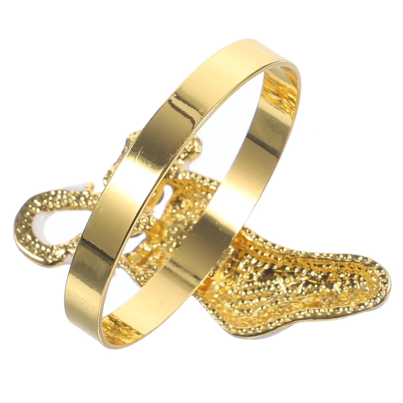 

6Pcs Elegant Boot Shaped Napkin Rings Gold Metal Table Decor for Christmas Wedding Party Napkin Holding Ring Serviette Buckles