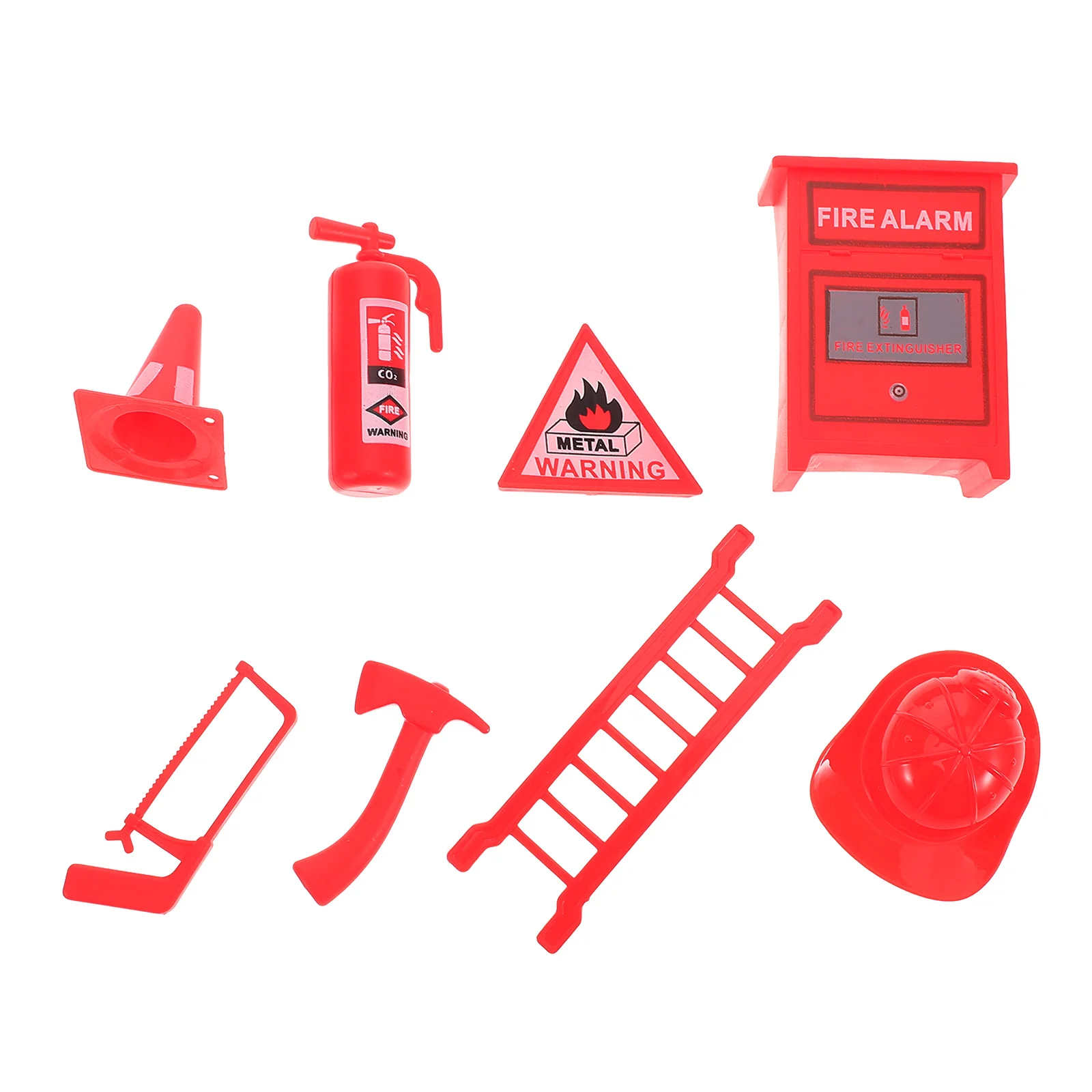 8 Pcs Toy Fire Accessories Tots Toys Mini Extinguisher Keychain Miniature Child