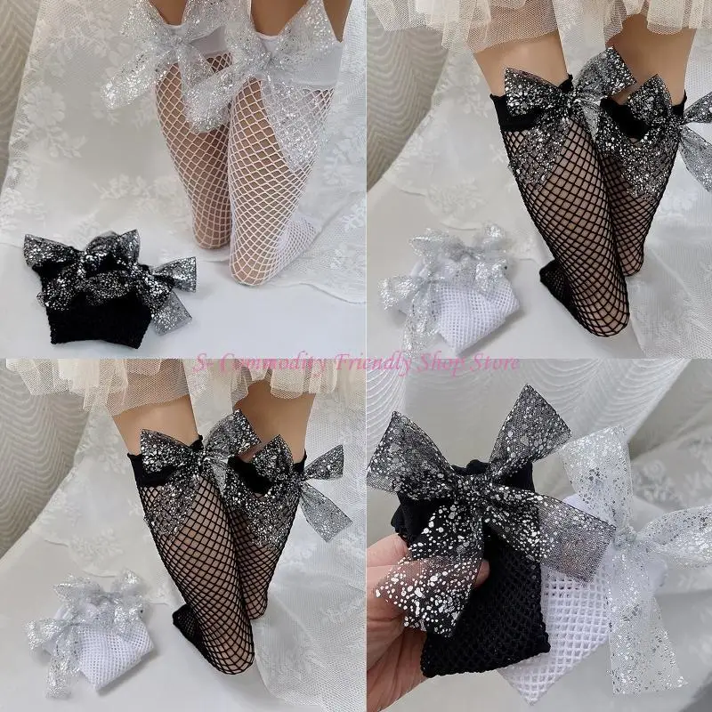 85AE طفل الفتيات جوارب طويلة إلى الركب جوارب شبكية جوارب شبكية للأطفال 1-5 سنوات