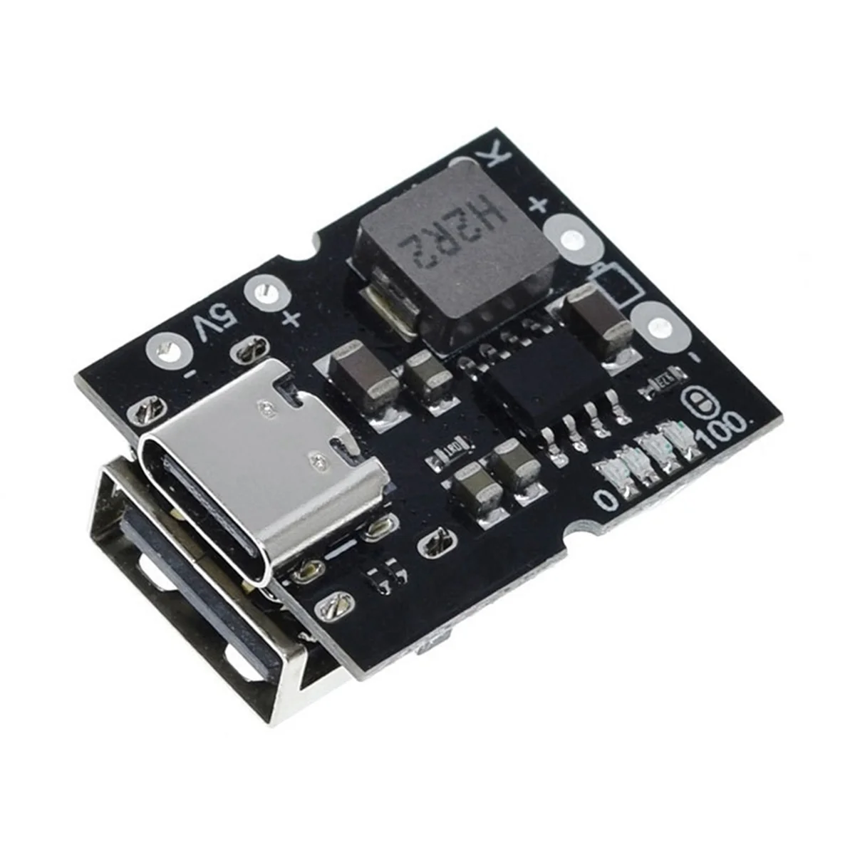 Tipo-C USB 5V 2A Boost Converter Step-Up Power Module Placa de proteção de carregamento de bateria de lítio Carregador DIY, com soldagemABGI