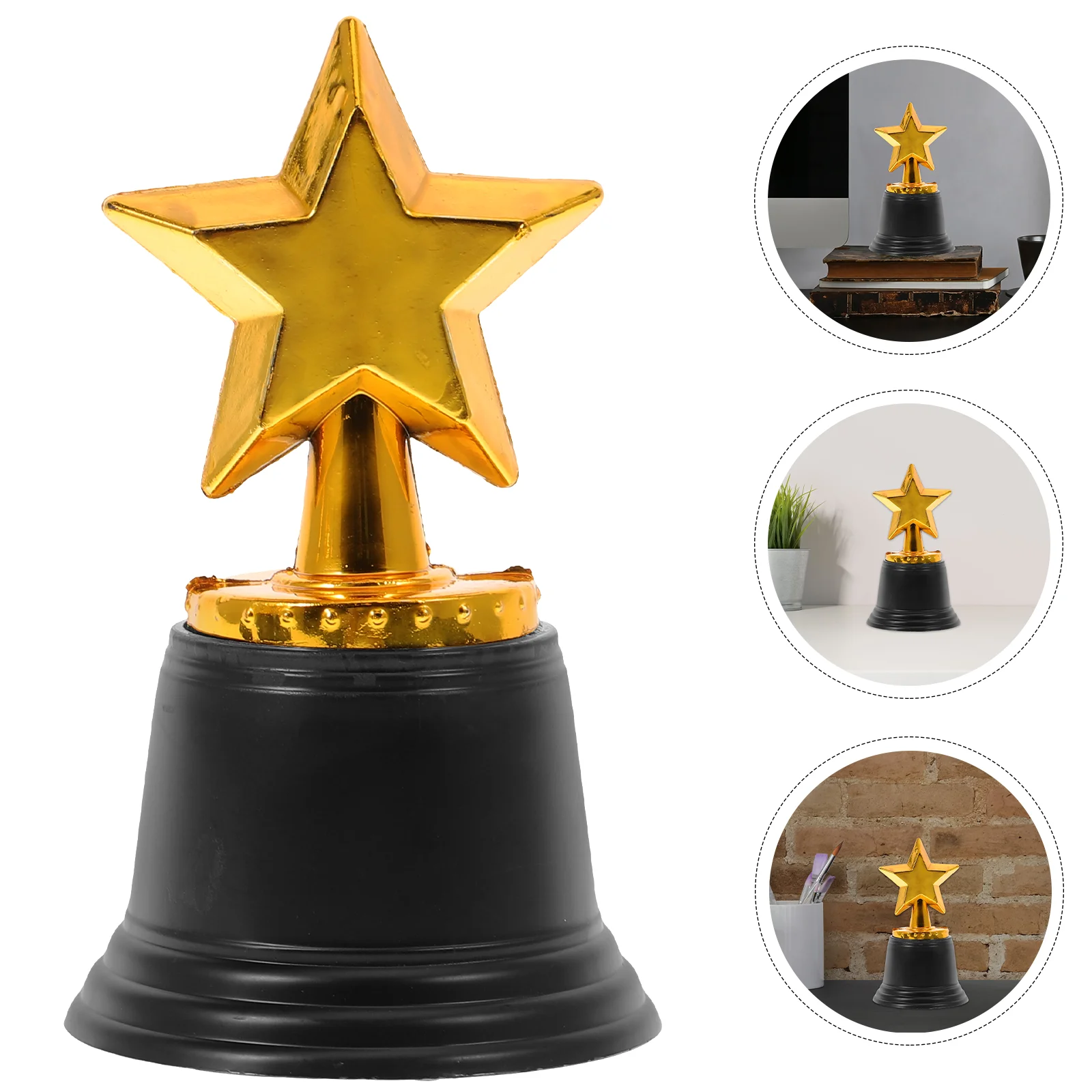 

6 Pcs Party Award Trophies Star Figurine Trophy Basketball Golden Kids Ceremony