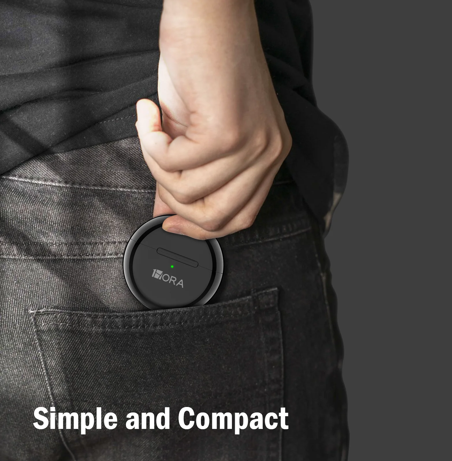 1HORA AUT119 سماعات رأس لاسلكية TWS Bluetooth 5.3 صوت واضح داخل الأذن متوافقة مع IOS/Android/الأجهزة اللوحية