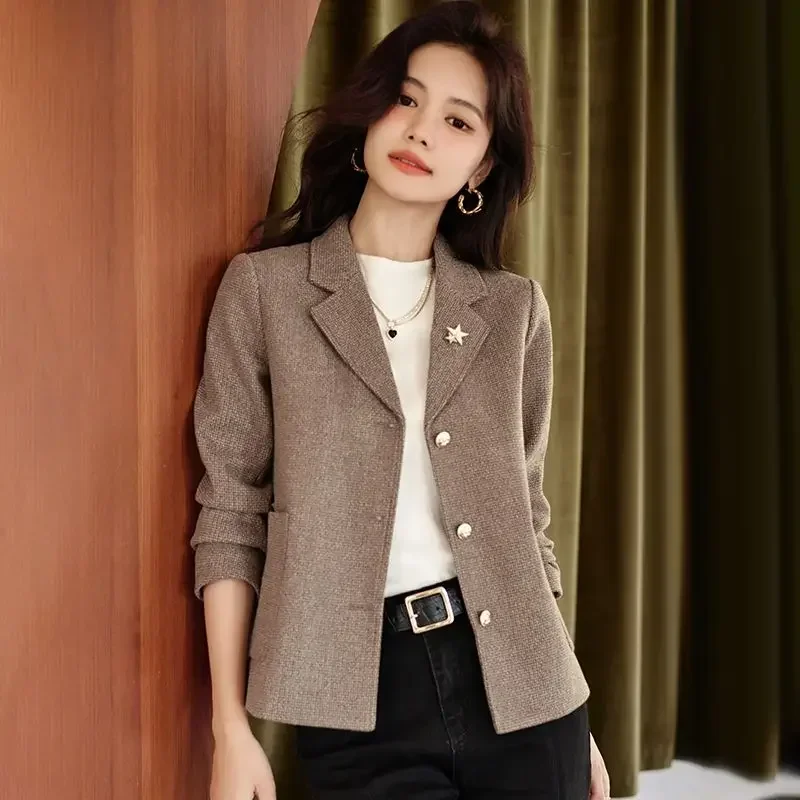 Women's Blazer Jackets Spring Autumn Short Deals New Products Female Coat Luxury 2025 Trend Outerwears Long Sleeve Korean Style