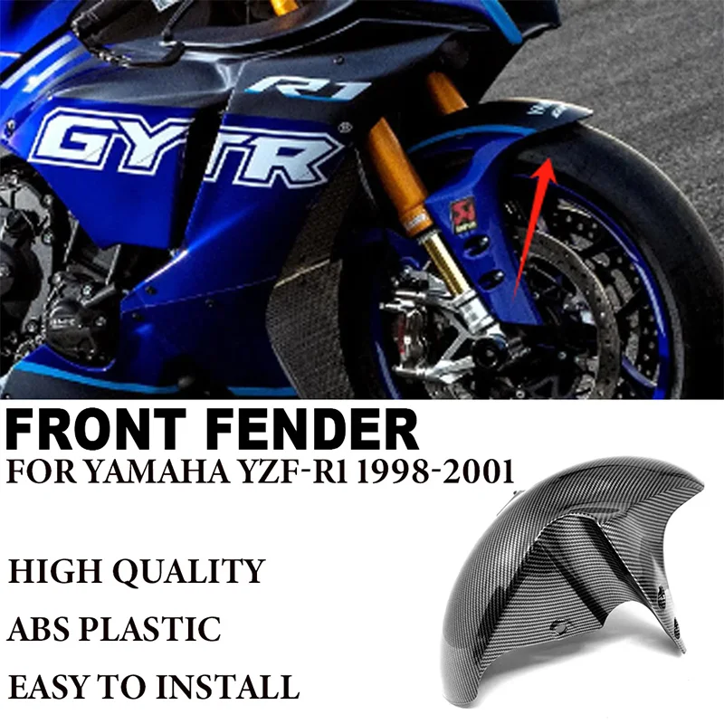 

Motorcycle front fender Suitable for Yamaha YZF-R1 YZF-R1 YZFR1 1998 1999 2000 2001 high-quality ABS mudguard splash guard