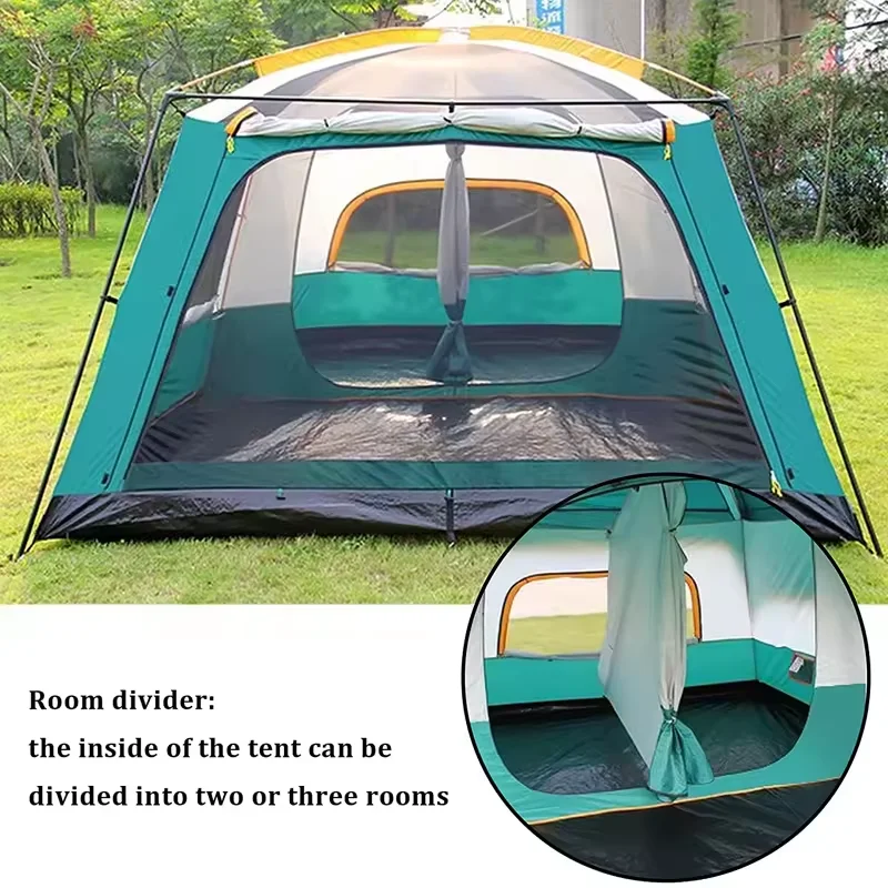 Extra Large Tent 12 Person Family Tents Waterproof 2 Room 1 Living room Double Layer Outdoor Camping Family Tent