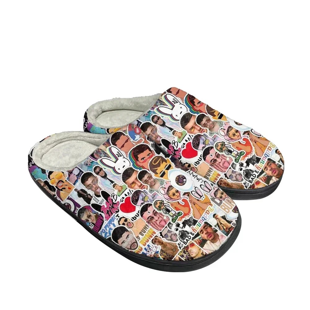 

Hot Cool Bad Bunny Fashion Cotton Custom Slippers Mens Womens Sandals Plush Casual Keep Warm Shoes Thermal Comfortable Slipper