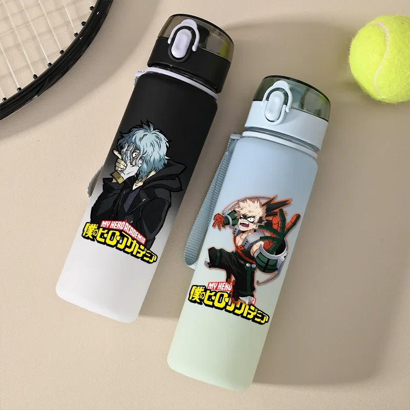 550ML Water Cup My Hero Academia Large Capacity Portable Plastic Aldult Outdoor Sport Gradient Color Children Water Bottle