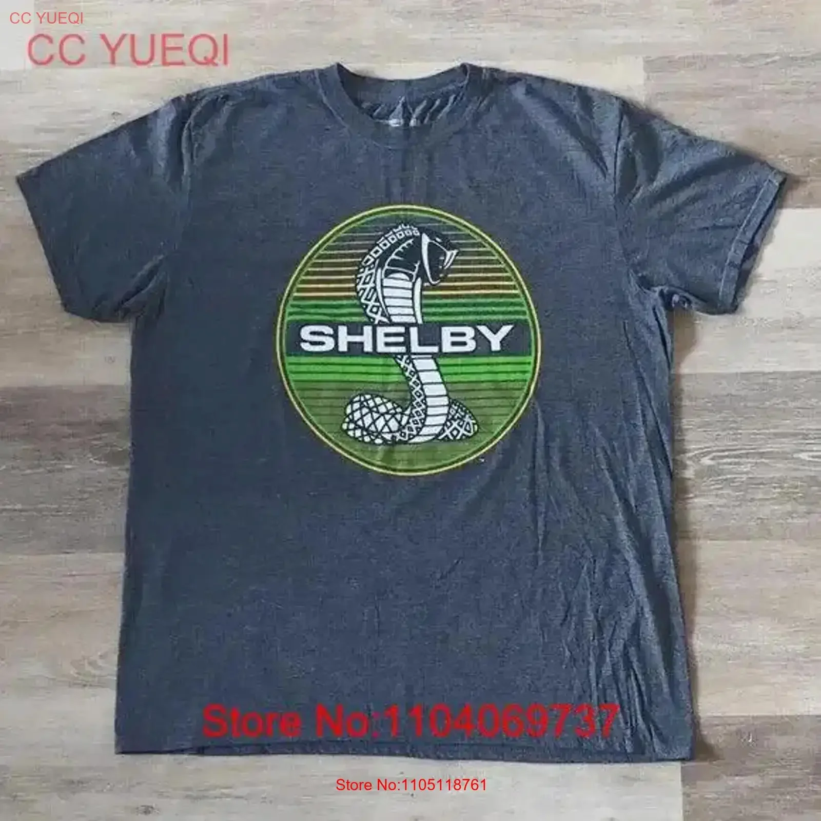 Carroll Shelby Camiseta Gris Talla XL vintage Lavado Cómoda moda gráfica Ropa de calle ligeramente estirada Unisex Versátil