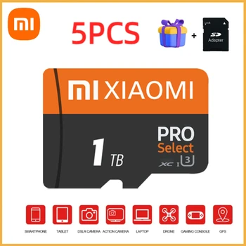 휴대폰용 울트라 마이크로 TF SD 플래시 메모리 카드, 1TB 샤오미, 5 개, 128GB, 256GB, 512G, 마이크로 TF SD 카드, 32 128GB, 직송 