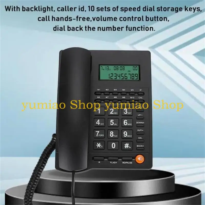 587B Corded Landline Phone Big Button Landline Phones with Caller Identification