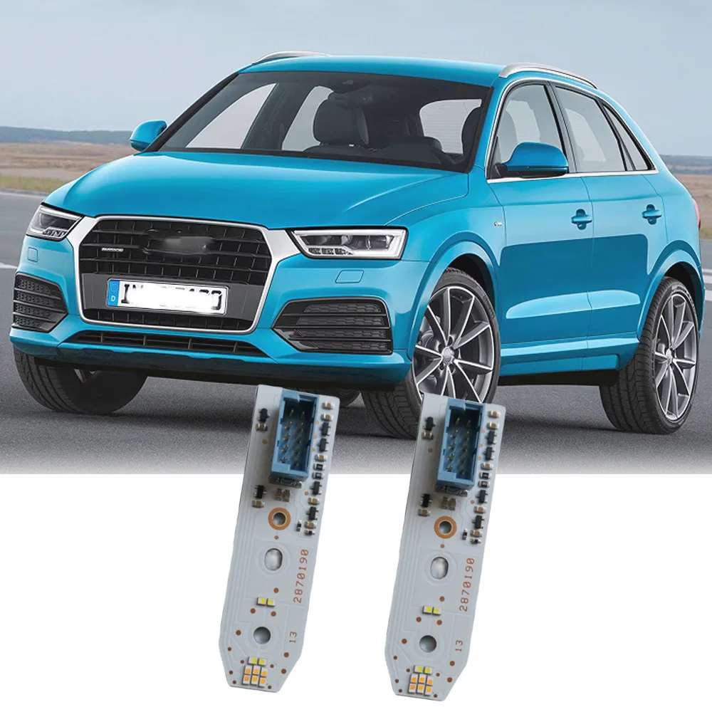 

Белые платы ДХО 8U 0941475 E для AUDI Q3 2016-2018 светодиодные фары дневных ходовых огней 8U0 941 475 E ремонт автомобильных аксессуаров