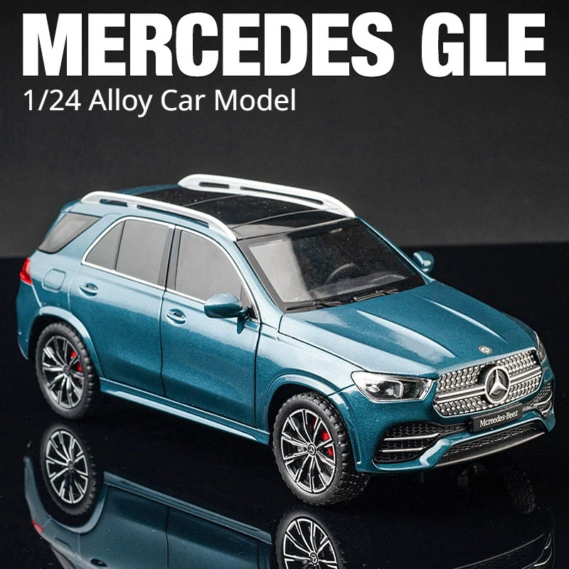 Mercedes-benz gle350合金suvカーモデル、1:24、サウンドとライト、プルバックダイキャストトイ、子供用ミニチュアカー、誕生日プレゼント