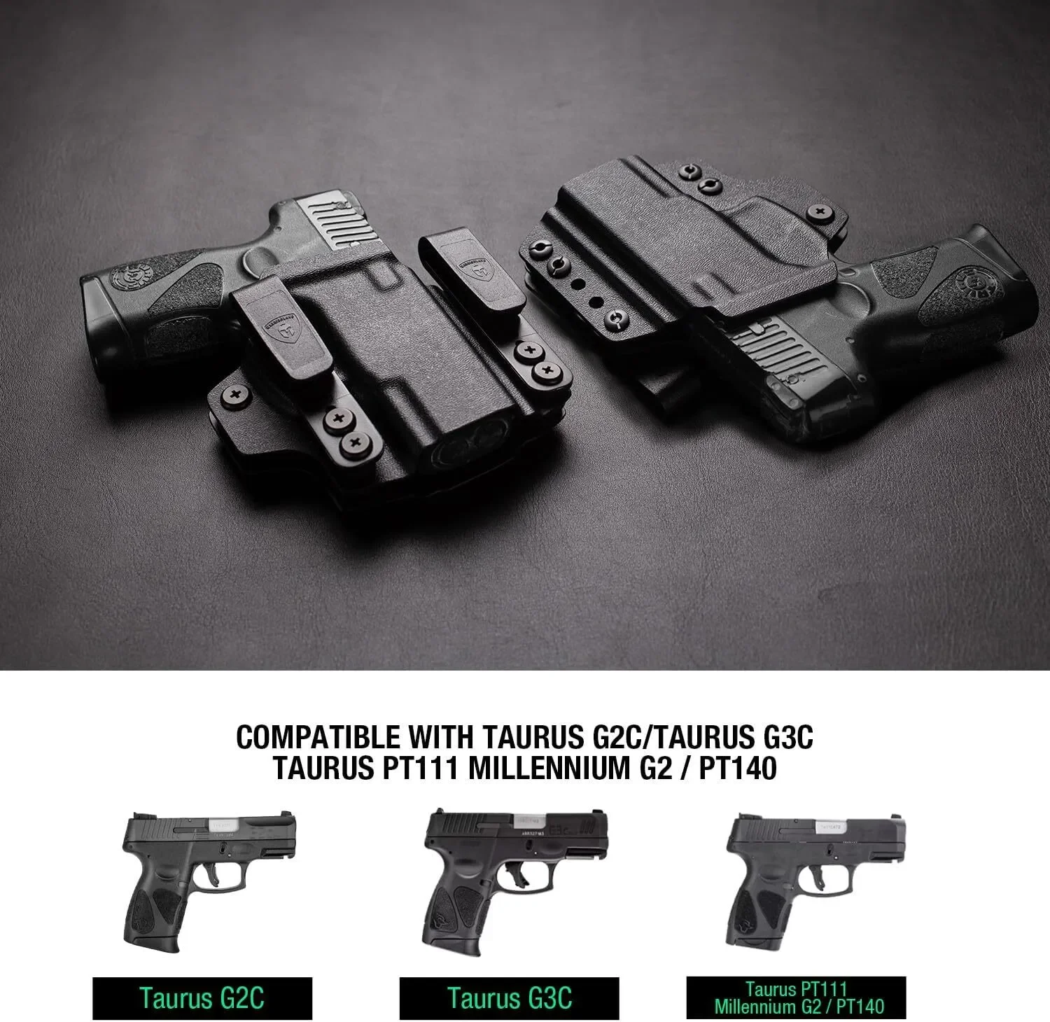 Suffb & OWB-Holster convertible Optic Cut, main droite, Fit for Terminated us G2C, G255.& PT111, Millennium Nip/PT140