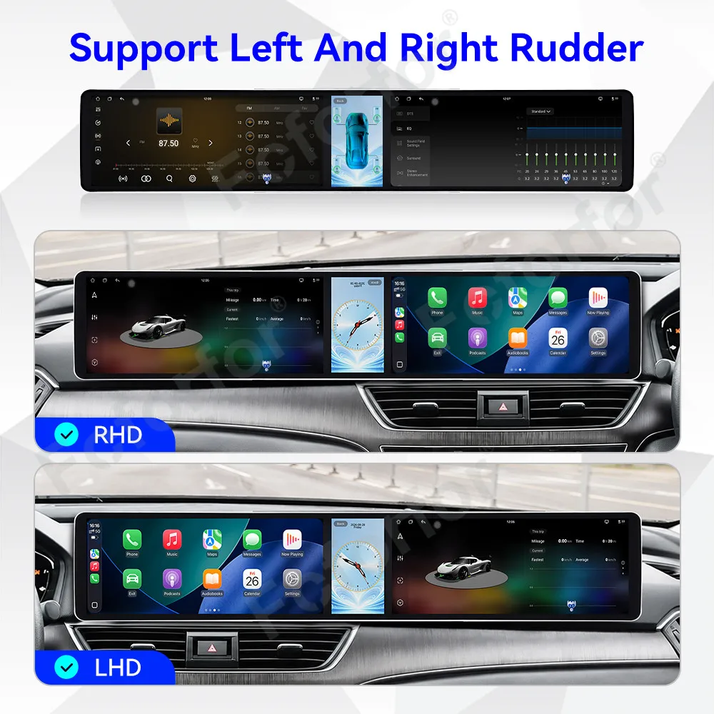 Car Accessories Android 15 CarPlay Car Radio For Honda Accord 10th 2017-2022 Dual 12.3 Inch Screen Car GPS Multimedia Player