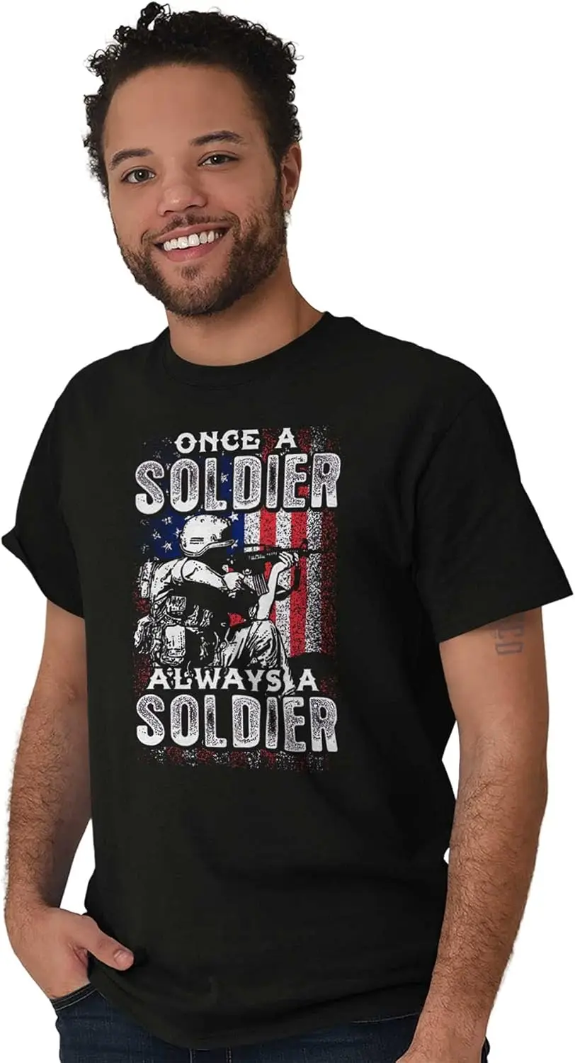 Once Always Soldier Patriotic Military Graphic T-Shirt für Männer oder Frauen