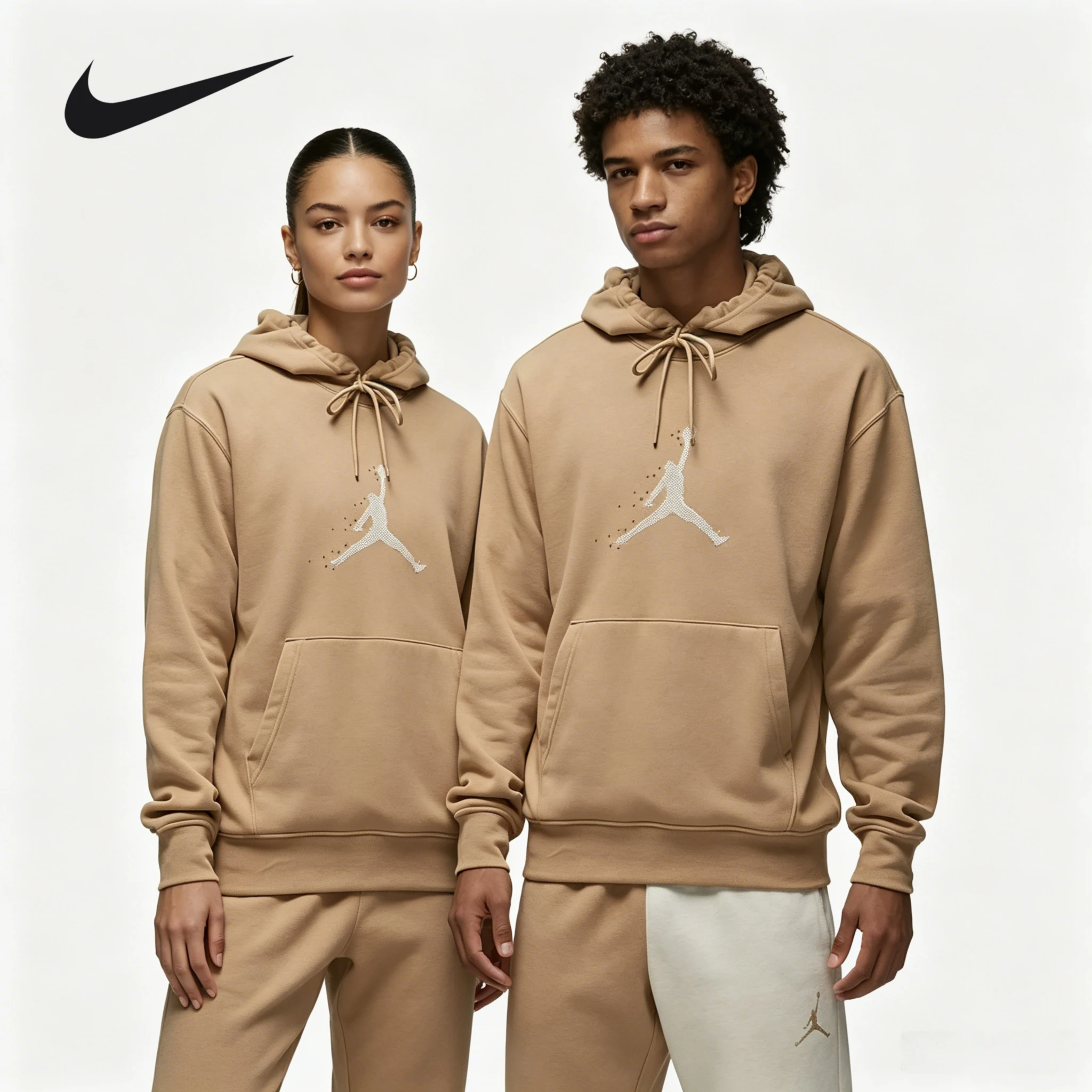 Nike/Menswear, Fashion Trend Sports Casual Hooded Pullover Sweater FD7466-200