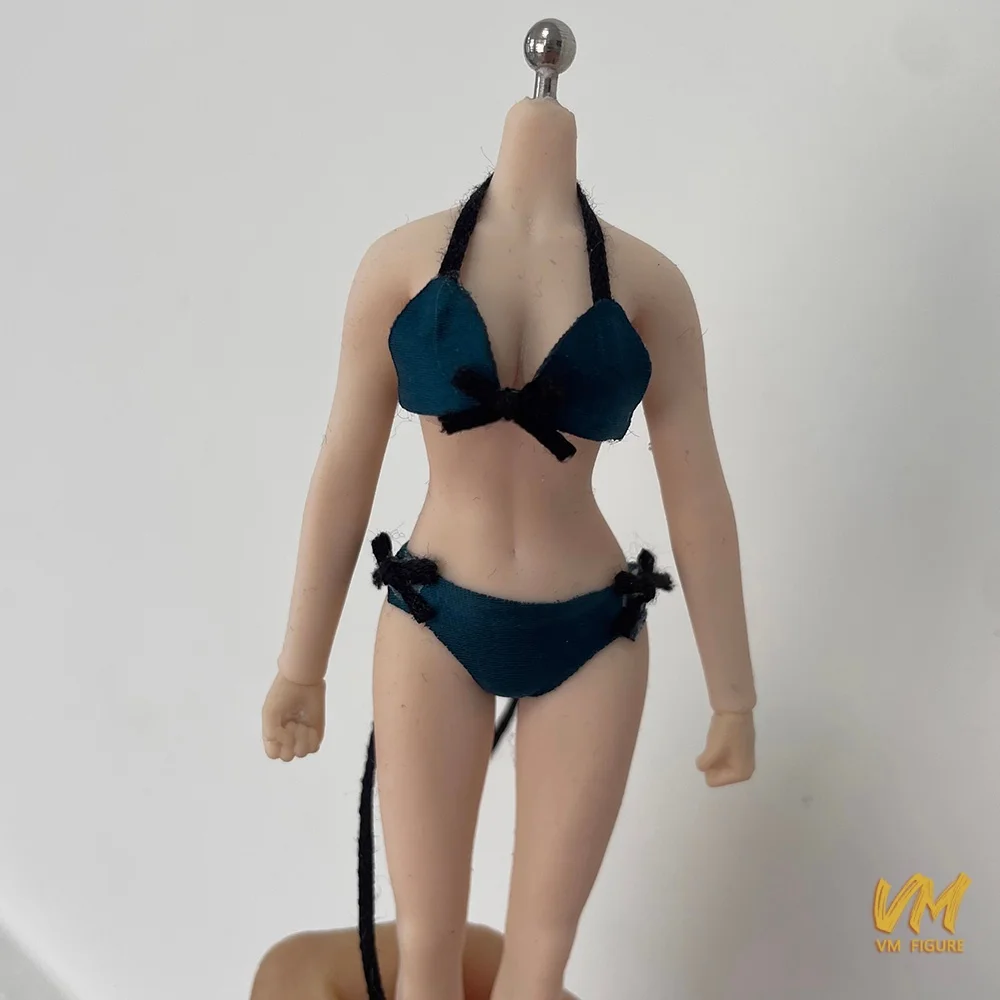 โมเดลชุดบิกินี่ผูกโบว์หลากสี ขนาด 1/12 สำหรับตุ๊กตาแอคชั่นฟิกเกอร์หญิง 6 นิ้ว แบบเซ็กซี่น่ารัก พร้อมชุดชั้นใน