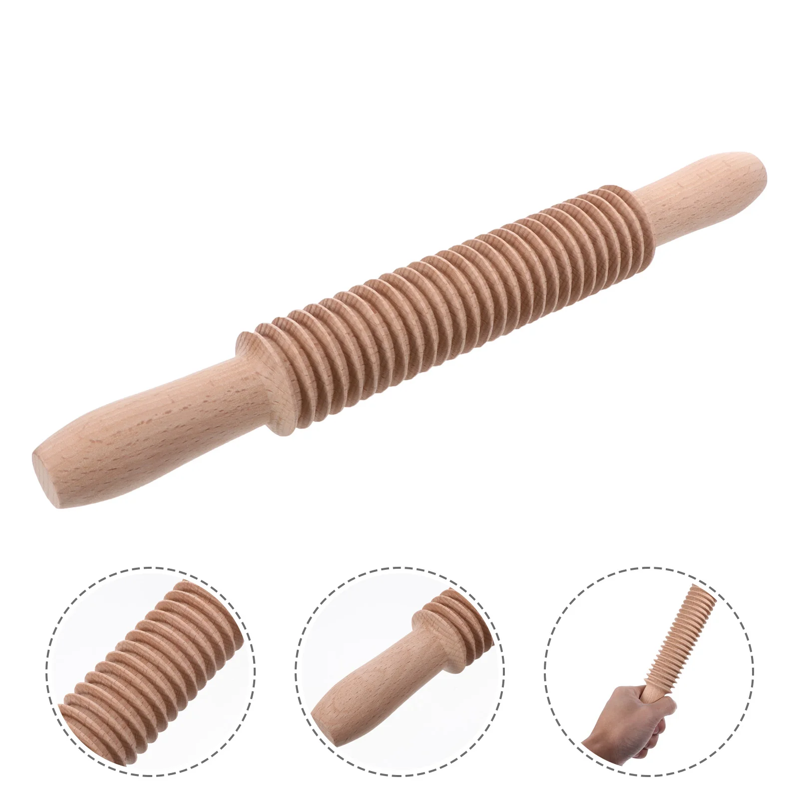 

1pc Baking Roller Pin Spaghetti Roller Home Baking Roller Rolling Stick Rolling Pin Dough Baking Roller