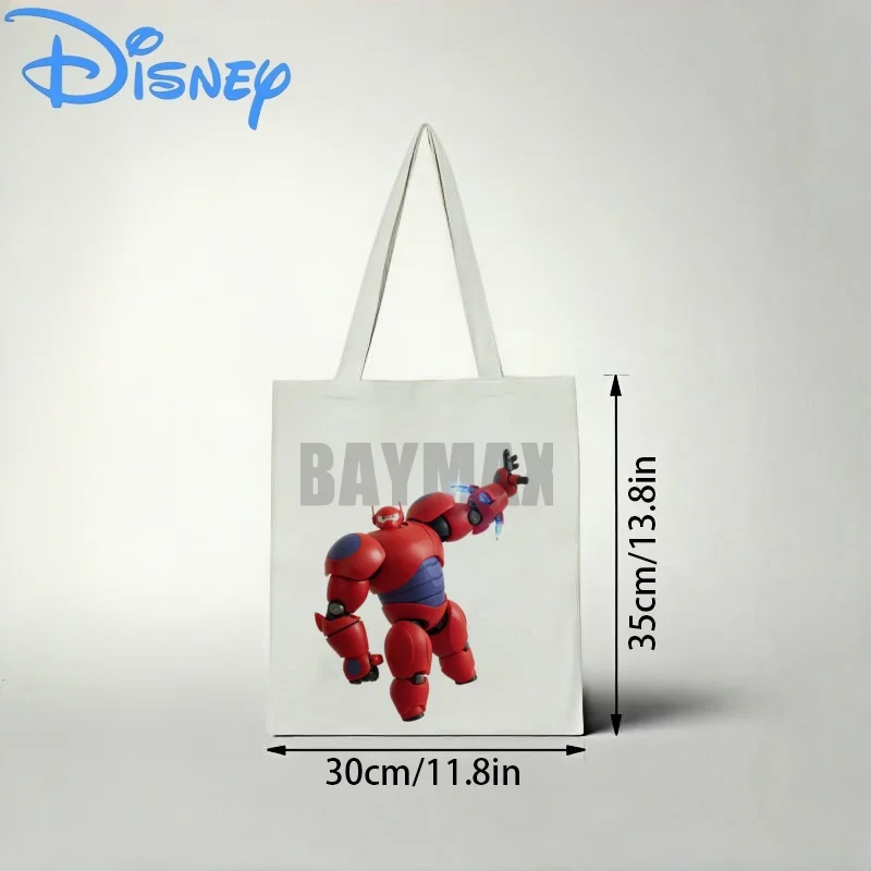 

1PC Disney Big Hero 6 Canvas Tote Bag, Armored Baymax Print Eco-friendly Shoulder Bag