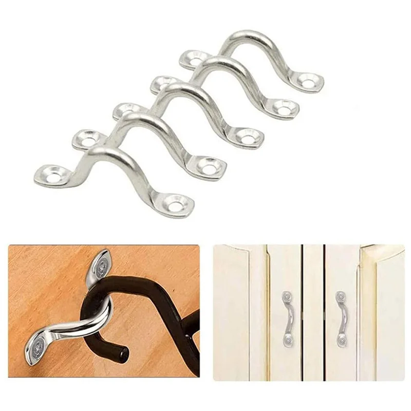 

90Pcs Stainless Steel Peck Plate Eye Plates Ceiling Hook Kayak Eye Plate Kayak Pad For Kayak Canoe, Kayak Canoe Rigging