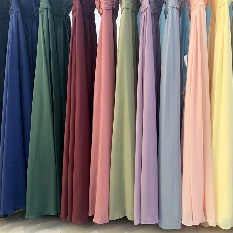 High Quality Chiffon Translucent Drape Curtain Layout Outdoor Wedding Bridesmaid Background Fabric Dress Georgette Material