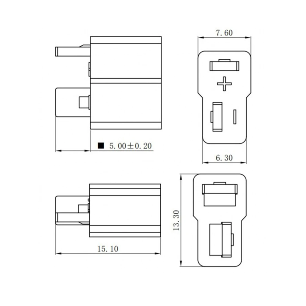 10Pair AM1015-M/F T Style Anti-skidding Plug Connector Set Female/Male 500V 20A for RC Lipo Battery ESC Helicopter Charging