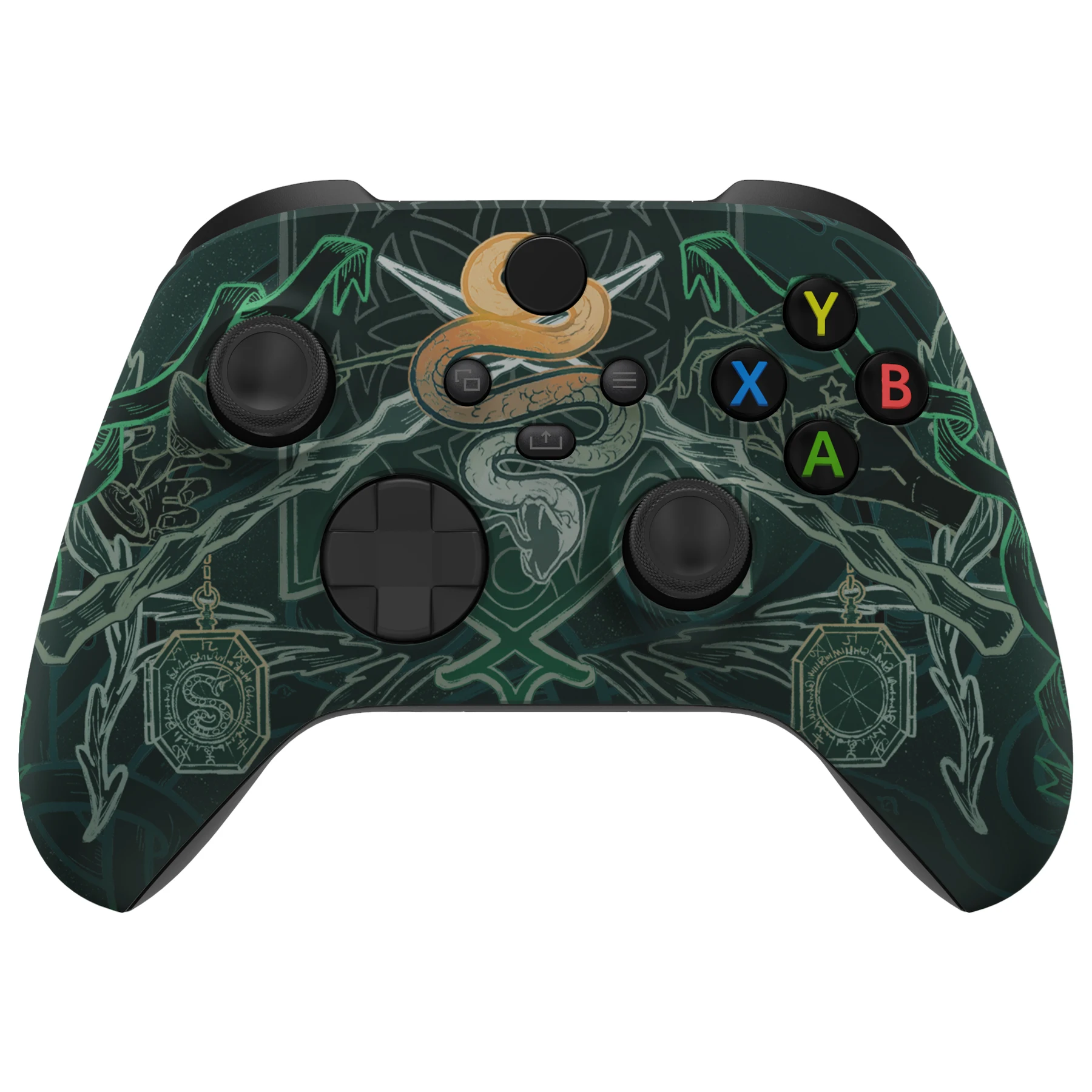 eXtremeRate Custom Pattern Part Faceplate, Soft Touch Grip Front Housing Shell Case for Xbox Series X/S (Xbox Core) Controller